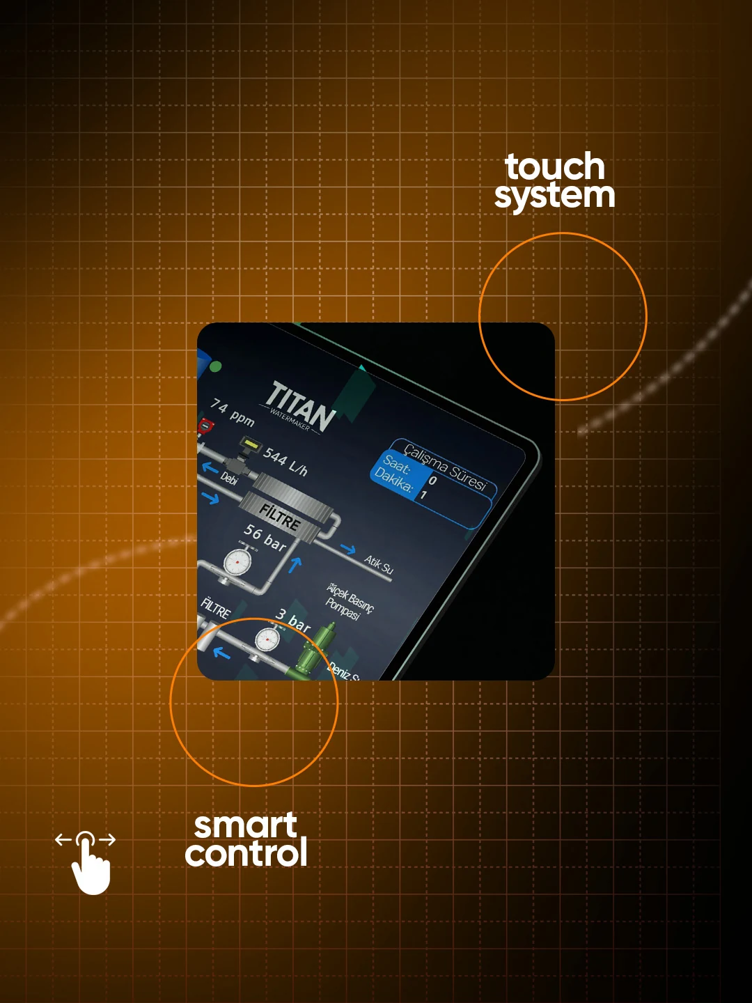 Titan dokunmatik kontrol sistemi tasarımı